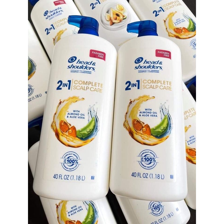 Dầu gội xả giảm gàu Head &amp; Shoulders 2in1 Complate Scalp Care 1.18 lít - EDS Hàng Mỹ