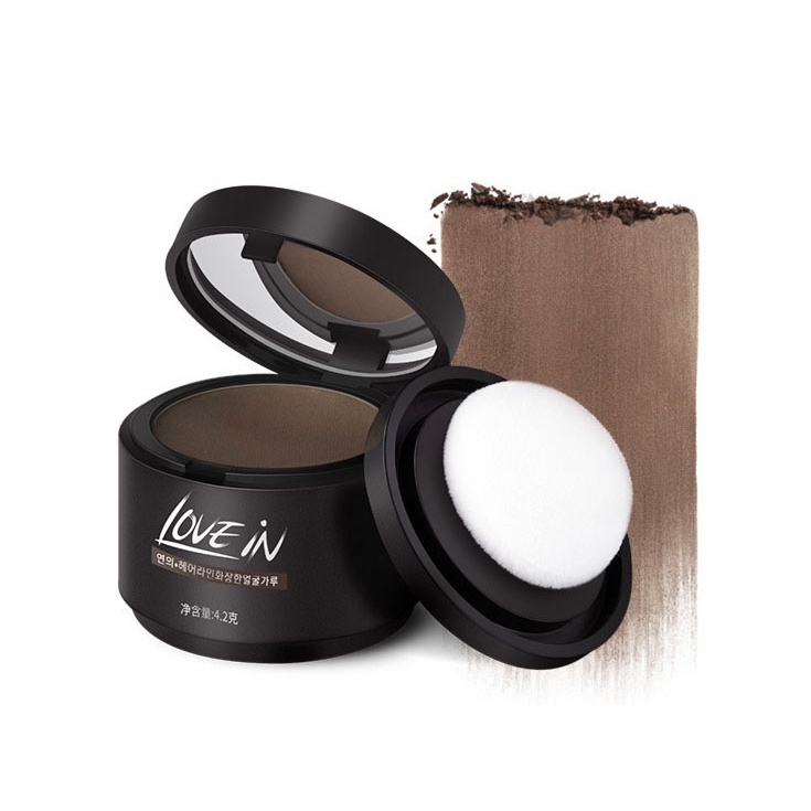 Phấn che khuyết điểm tóc LOVE IN, phấn dặm chân tóc, che tóc hói, tóc thưa