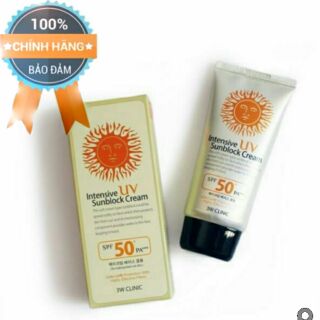 Kem chống nắng 3w Clinic Intensive UV Sunblock Cream SPF 50 Pa+++