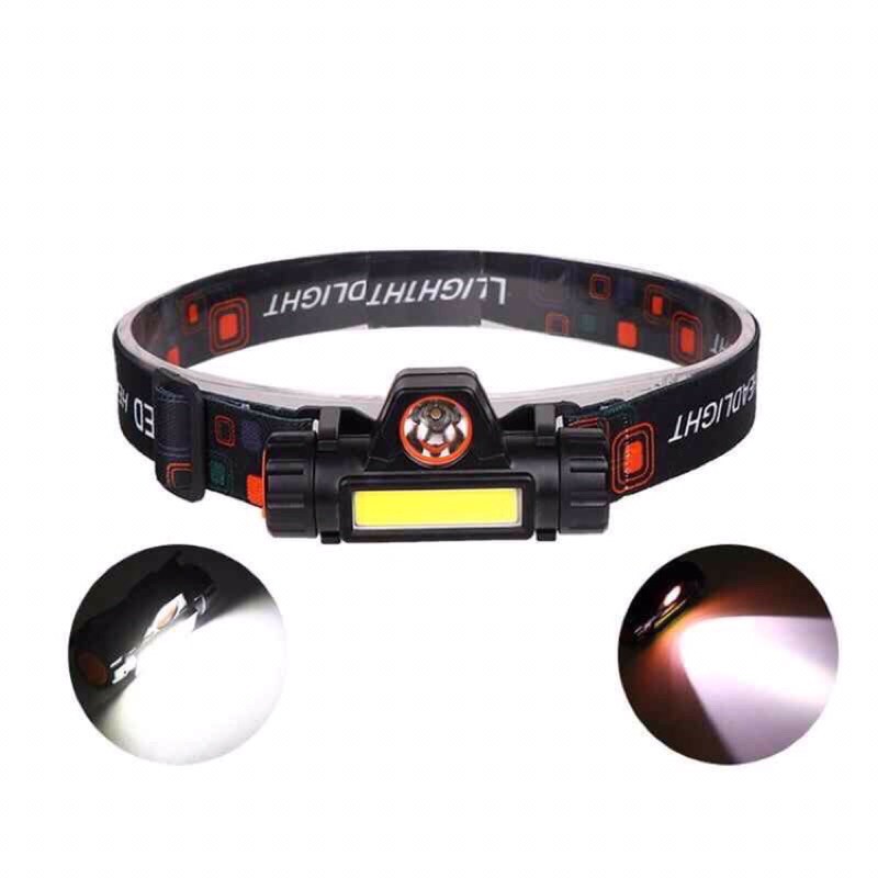 Đèn pin đội đầu 2 bóng TT 101 siêu sáng siêu rẻ kèm pin vạ sạc đồ câu FISHING_HD