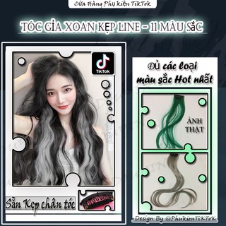 [SẴN KẸP CHÂN TÓC] Kẹp line tóc giả XOĂN 7 sắc màu KỶ YẾU, Đi sự kiện, đi chơi, Quay tik tok, đi học cho NÀNG ..><