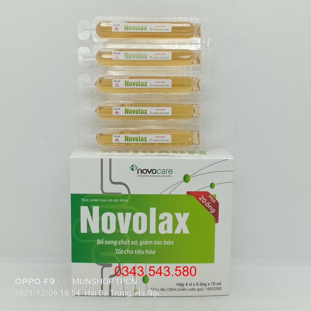 TPBVSK Novolax – bổ sung chất sơ, giảm táo bón, tốt cho tiêu hóa