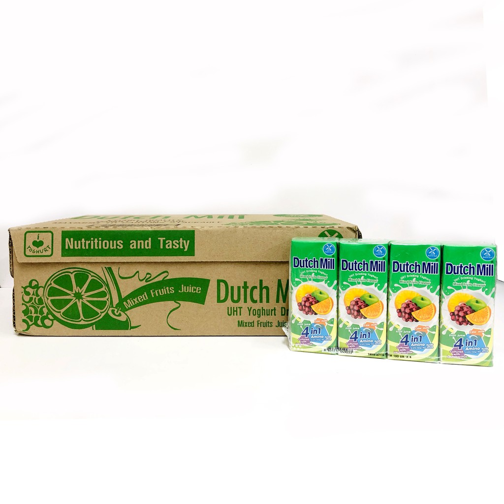 Thùng 48 hộp Sữa Chua Uống Dutch Mill Vị Trái Cây Tổng Hợp (180ml x 48 hộp) ĐỒ ĂN VẶT NGON RẺ