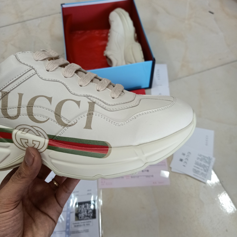 Giày Gucci Rhyton Chunky Logo Chữ Ngang + Tăng Chiều Cao 5cm