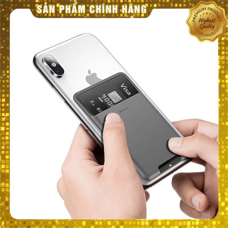 Case đựng thẻ túi đựng Name Card mini thẻ ngân hàng thẻ từ siêu mỏng dán mặt lưng sau điện thoại chính hãng  BASEUS