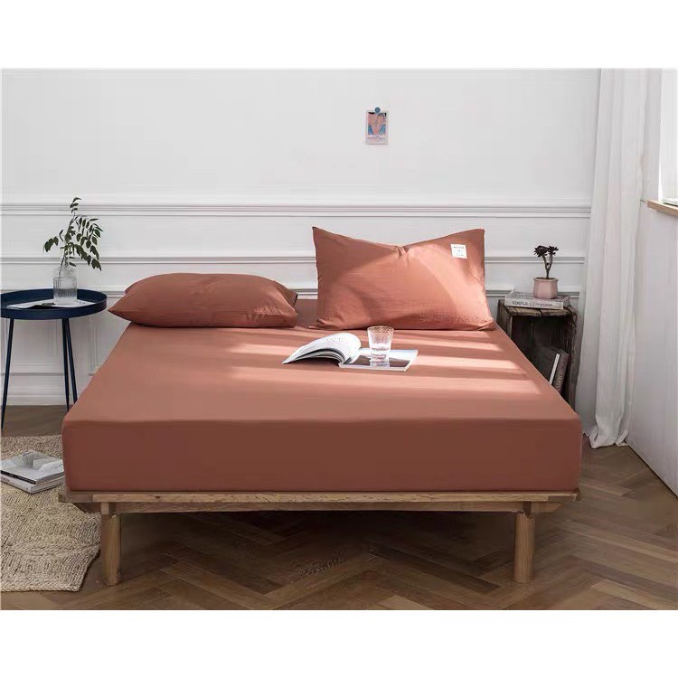 Ga Giường Drap Giường Cotton Tici (Không Kèm Vỏ Gối Nằm) Một Màu Trơn - Ga Trải Nệm Bốn Mùa Không bai xù | BigBuy360 - bigbuy360.vn