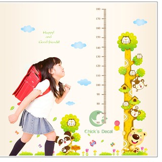 Decal dán tường Cây đo chiều cao cho bé