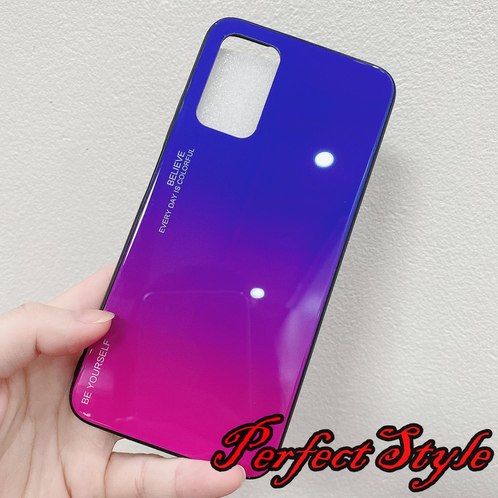 Ốp lưng mặt kính cầu vồng cho Xiaomi poco X3 NFC - X3 pro / M3 / Note 9 4g - redmi 9T