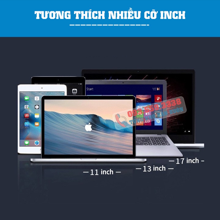 Giá đỡ laptop tablet bằng nhôm L515 - 11 - 17 Inch - Đế tản nhiệt nâng Macbook - máy tính bảng - Ipad