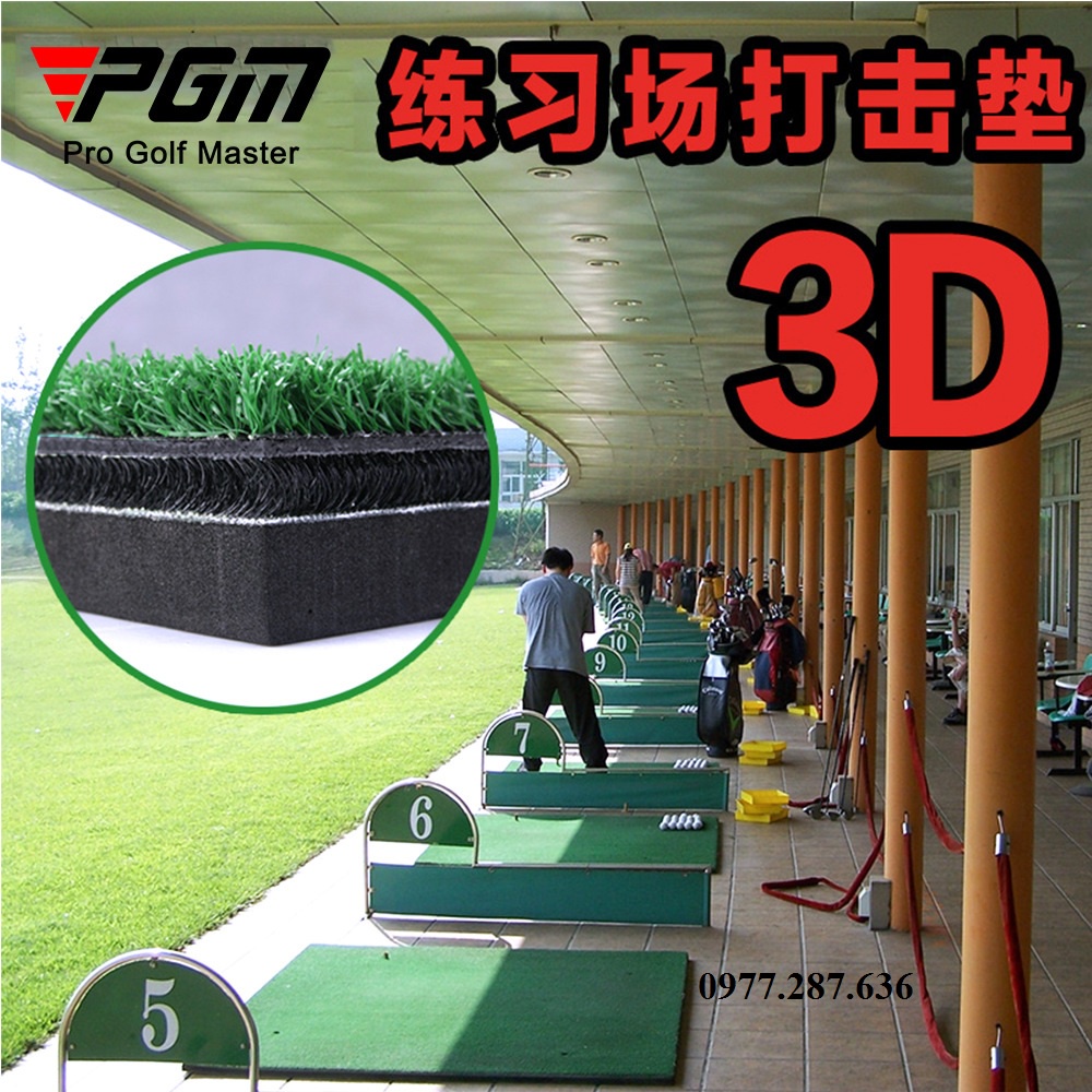 Thảm tập swing 3D tại nhà ngoài trời di động mini 3 lớp chất liệu cao su đàn hồi cực tốt TT016