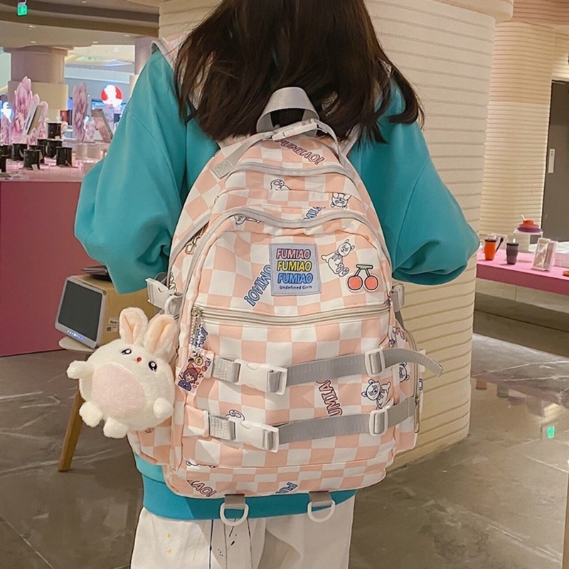 Balo đi học Fumi caro ver 2 mới xinh xắn cute  HÀNG CÓ SẴN