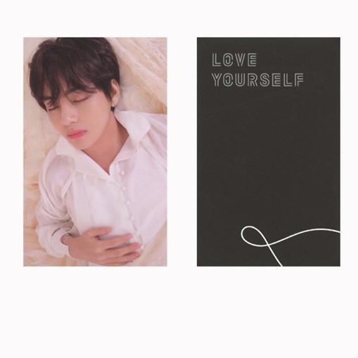 Thẻ ảnh chữ ký thành viên V nhóm nhạc Hàn Quốc BTS Bangtan Boys phong cách các album cá tính