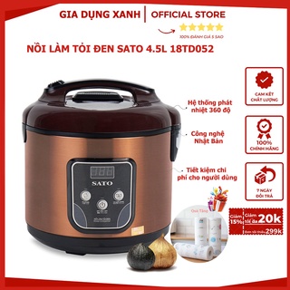 Nồi làm tỏi đen SATO 18TD052 dung tích 4,5L bảng điều khiển điện tử, Nồi nấu tỏi đen công suất lớn, tỉ lệ thành công 99%