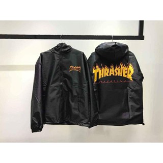 Jacket thrasher -chất dù 2 lớp chống thấm, có túi trong