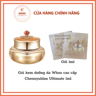 Gói kem dưỡng da Whoo cao cấp Cheonyuldan Ultimate 1ml_dưỡng sáng,ngăn ngừa lão hóa,nâng cơ
