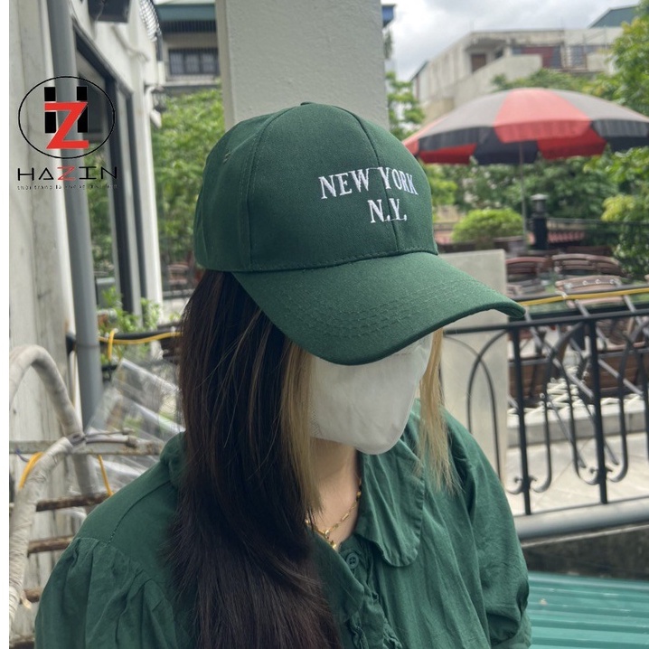 Mũ lưỡi trai HAZIN HZMLTNY thêu chữ New York NY ulzzang unisex phù hợp cho cả nam và nữ nhiều màu