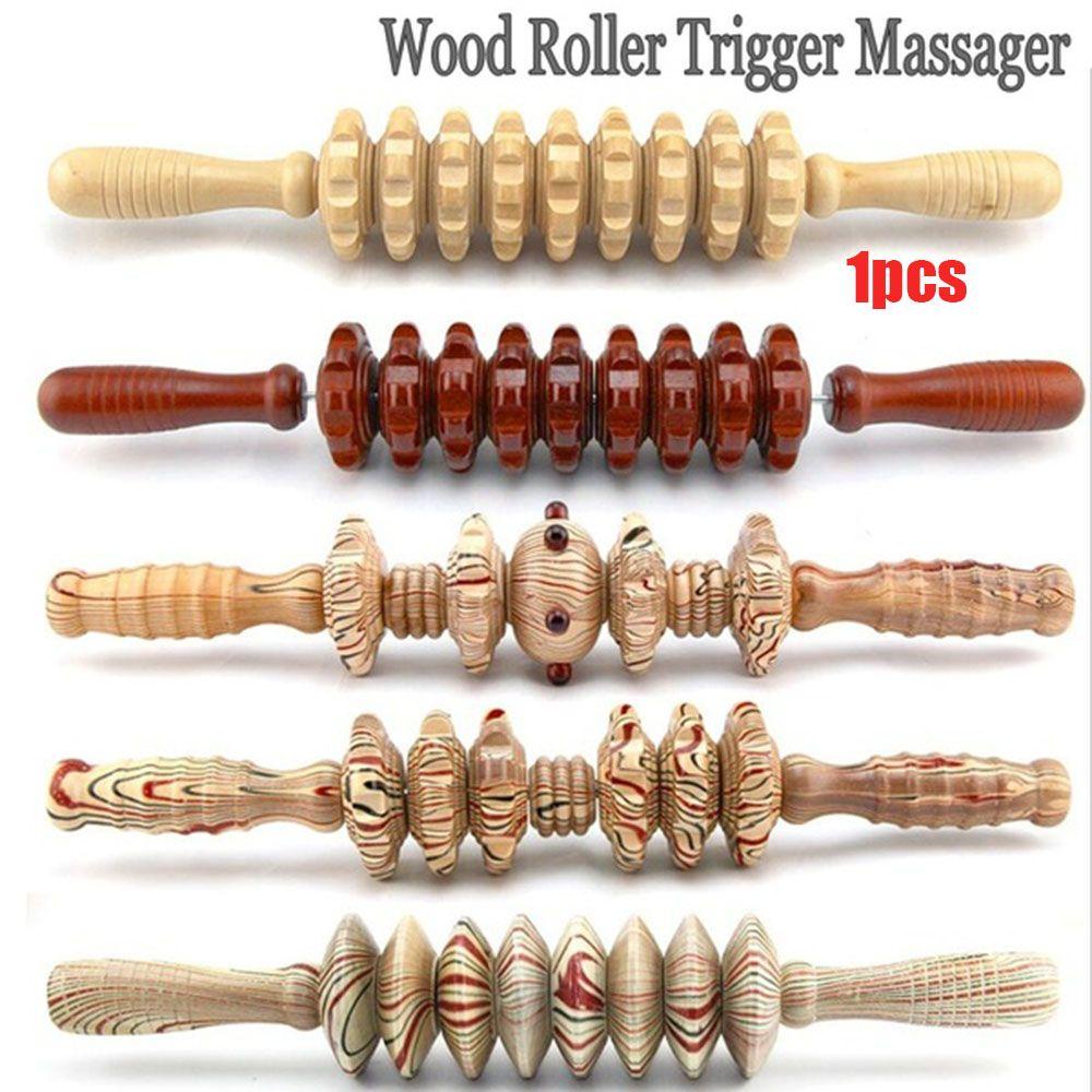 ANEMONE Dụng Cụ Con Lăn Gỗ Mát Xa Thư Giãn Cơ Bắp