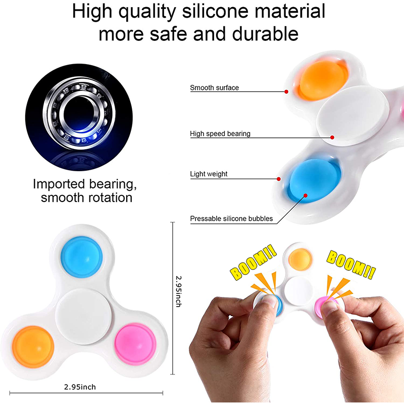 Con quay đồ chơi Fidget Spinner bằng silicon giúp giảm Stress