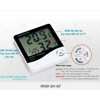 ĐỒNG HỒ LCD BÁO NHIỆT ĐỘ Văn Phòng
