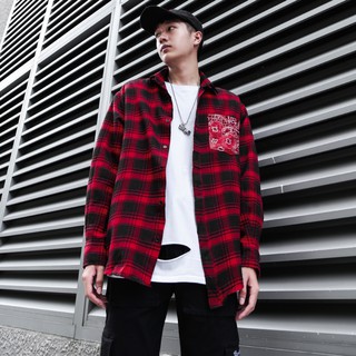 Áo Sơ Mi Flannel Khăn Badana Sọc Đỏ