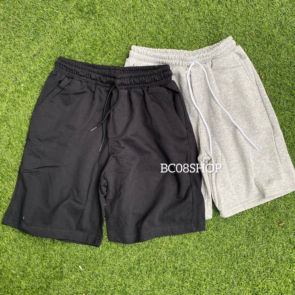 [Mã FAMARAL2 giảm 10K đơn 50K] Quần Short Trơn Unisex màu Đen chất Thun phù hợp cho mùa Hè Năng Động BC026