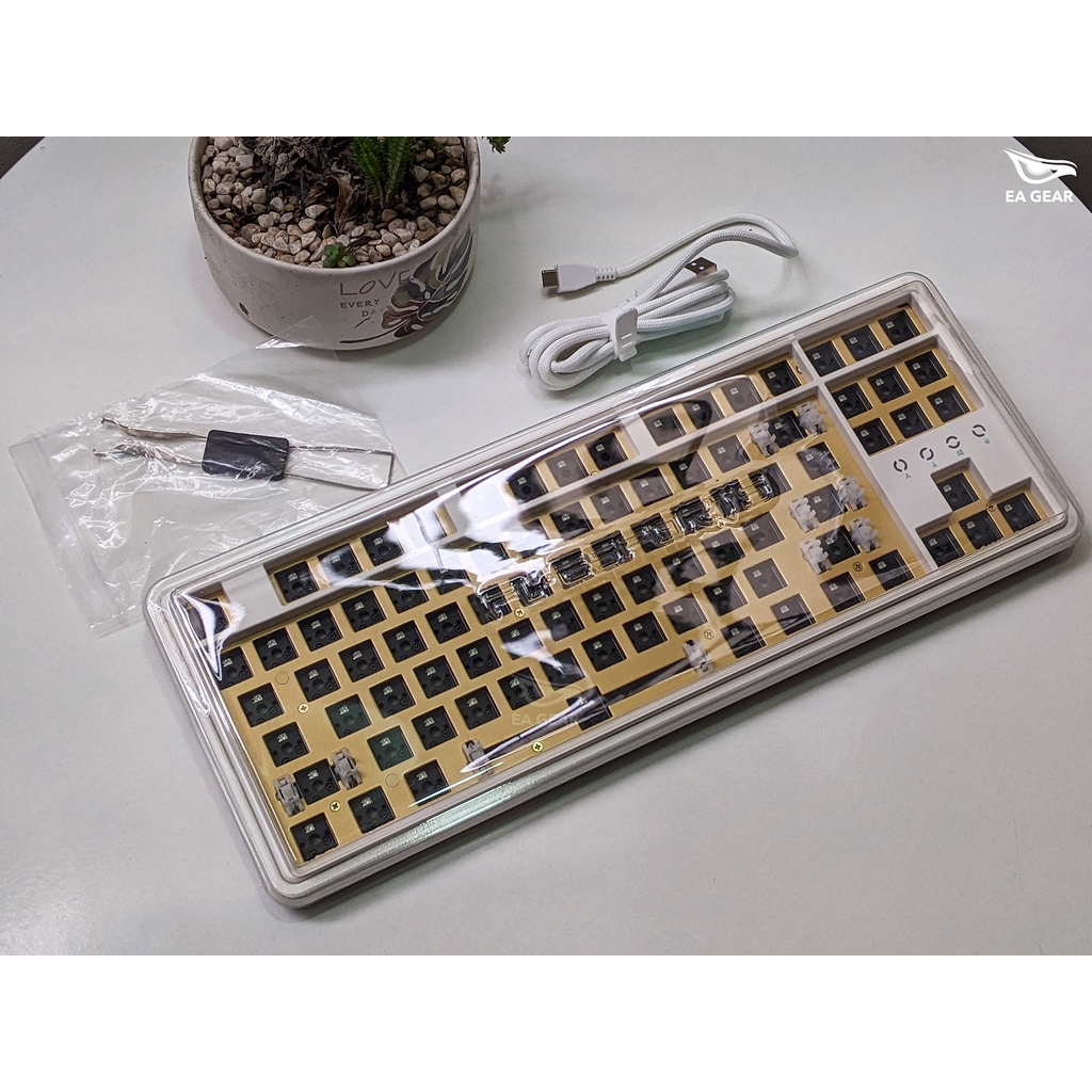 Kit bàn phím cơ FL-Esports CMK87 White/ Black - EA Gear