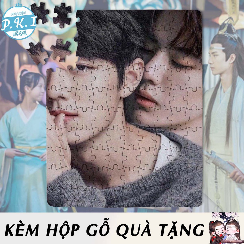 Tranh Ghép Gỗ Xếp Hình Bác Quân - Puzzle In Hình Tiêu Chiến Vương Nhất Bác - QUÀ TẶNG CPOP