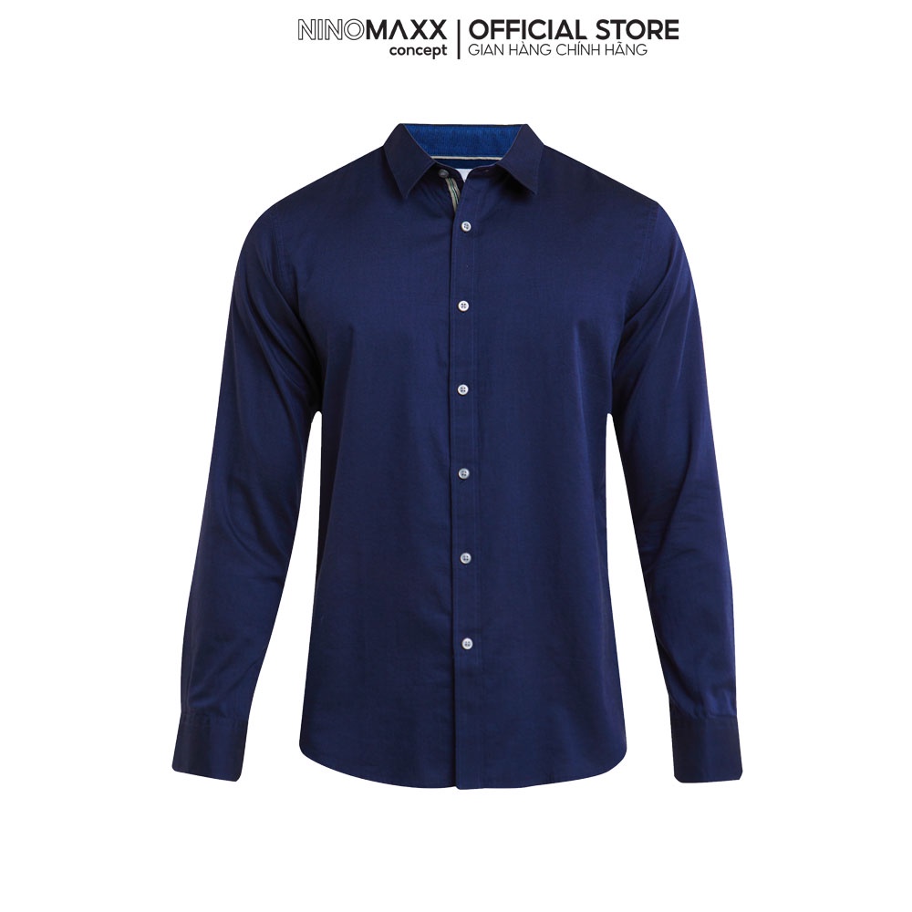 Áo sơ mi nam Ninomaxx dày tay 100% cotton có nhiều màu mã 2003102