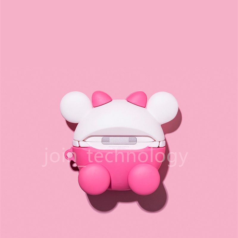 Vỏ bảo vệ hộp sạc tai nghe Airpods Pro/1/2 bằng silicon mềm họa tiết hoạt hình dễ thương