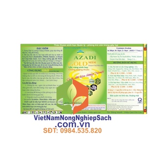 1 LIT AZADI NEEM GOLD DẦU NEEM SINH HỌC TRỊ CÔN TRÙNG VÀ CHÍCH HÚ T