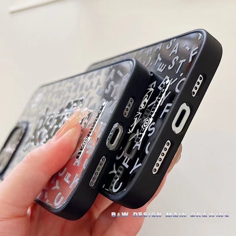 Ốp Điện Thoại Acrylic Cứng Tráng Gương Hình Gấu Gloomy Thời Trang Cho iPhone 13 12 11 Pro X XS Max XR 7 8 Plus