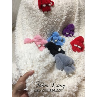 Thảm lông trắng bung - 1m x 80cm
