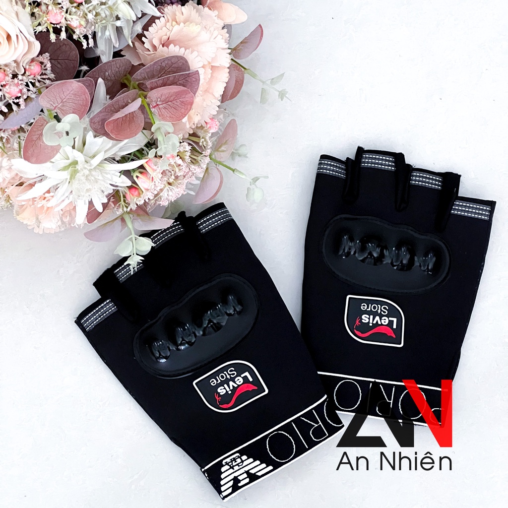 bao tay nam - găng tay nam đi xe máy loại hở ngón và loại bít ngón