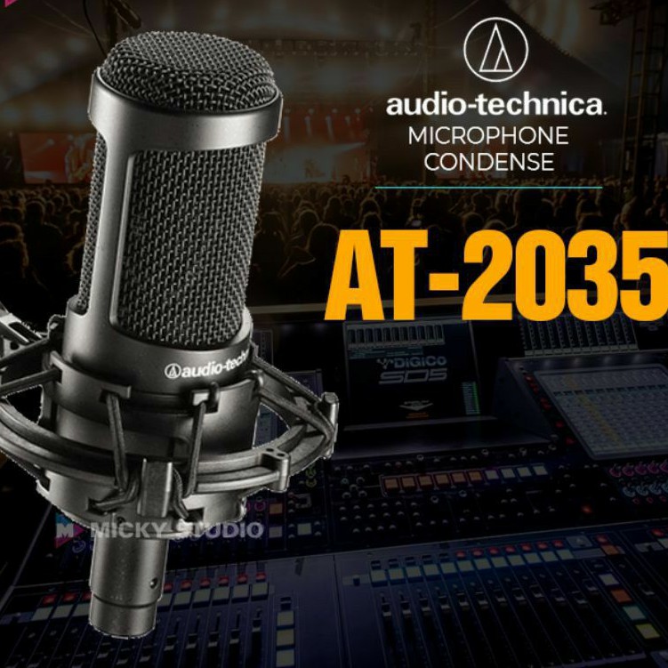 [Mã ELHACE giảm 4% đơn 300K] Micro thu âm Audio Technica AT2035 tặng dây mic cao cấp