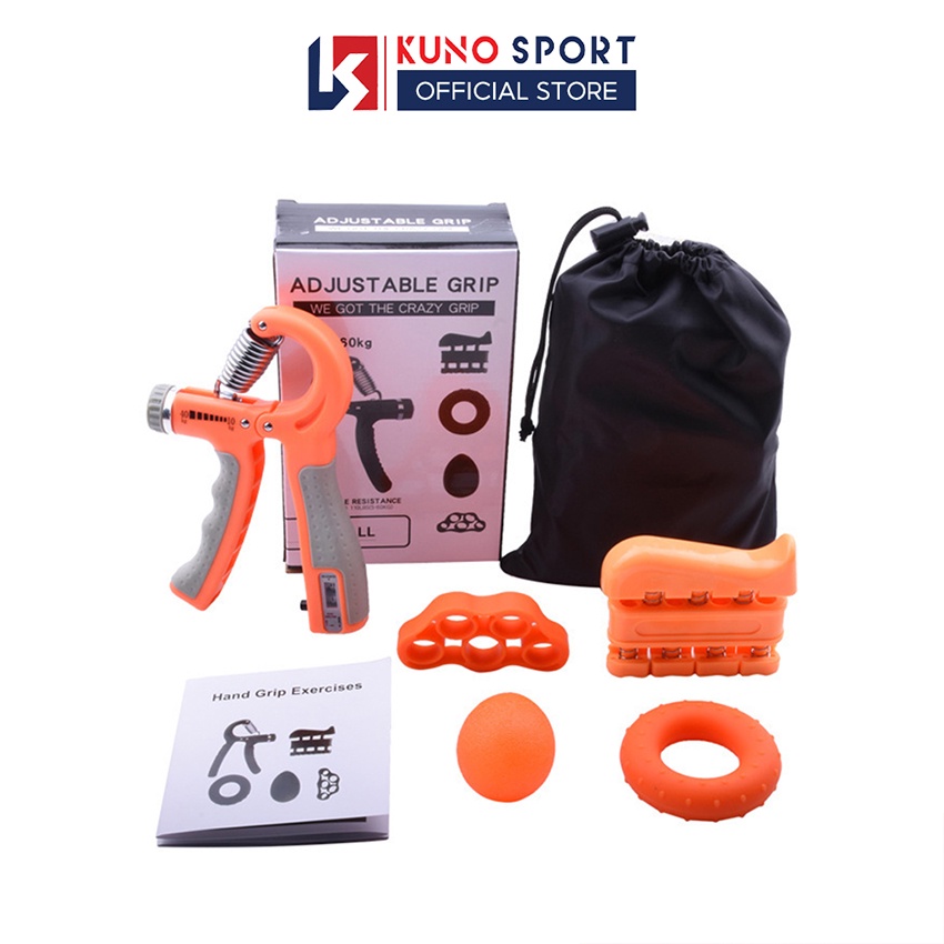 Bộ 5 Món Dụng Cụ Tập Tay Cao Cấp KUNO SPORT Dụng Cụ Hỗ Trợ Luyện Tập Tay Đa Năng