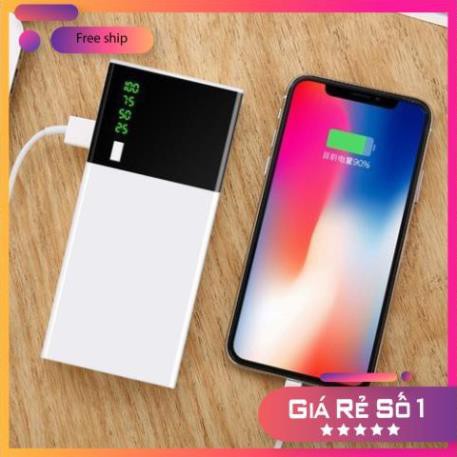 Pin sạc dự phòng 20000 mAh pin siêu khủng, có đèn led báo mức pin, sạc dự phòng Smart chính hãng