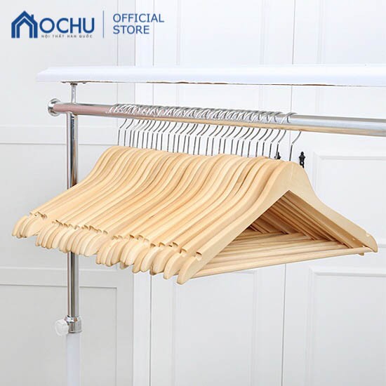 Combo 10 Móc Gỗ Treo Quần Áo OCHU | BigBuy360 - bigbuy360.vn