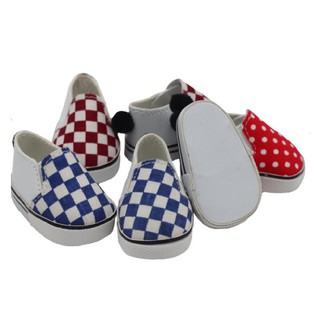 Giày caro đuôi thỏ cho búp bê 20cm