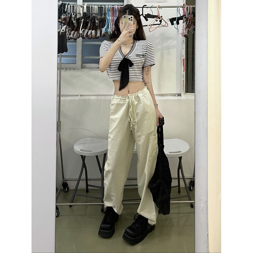 Bộ Áo Dệt Kim Họa Tiết Kẻ Sọc + Chân Váy Thời Trang Cho Nữ | BigBuy360 - bigbuy360.vn