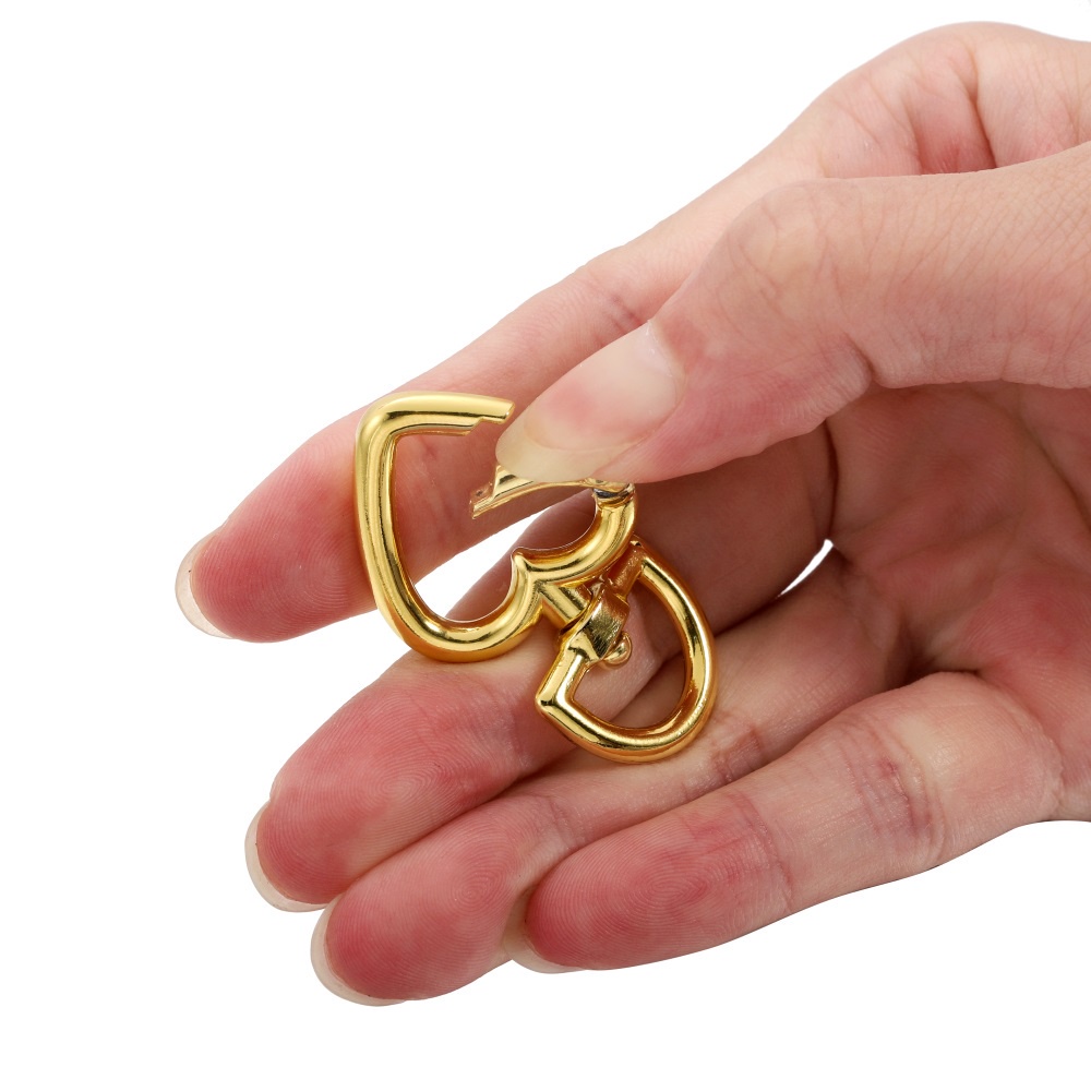 Set 5 móc khóa kim loại hình trái tim làm đồ trang sức diy St.kunkka