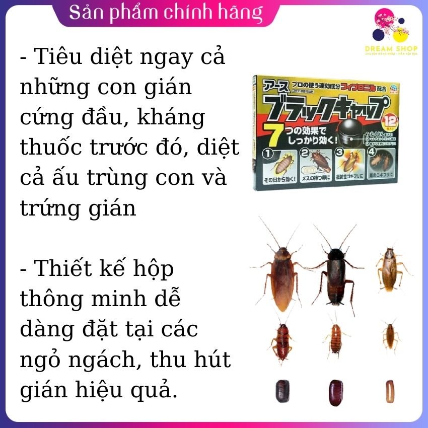Thuốc diệt dán EARTH-CHEM vỉ 12 viên, Nhật Bản nội địa, dreamshop.vn
