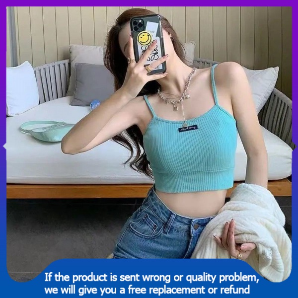 sexy pajamas lingerie📣【Spot goods】💃Áo Ống Hai Dây Có Mút Đệm Ngực Màu Trắng Phong Cách Hàn Quốc Quyến Rũ Cho Nữ cod spot free shipping | BigBuy360 - bigbuy360.vn