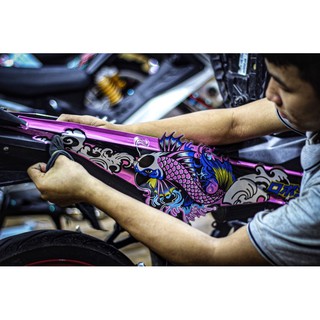 TEM XE SATRIA MÀU HỒNG