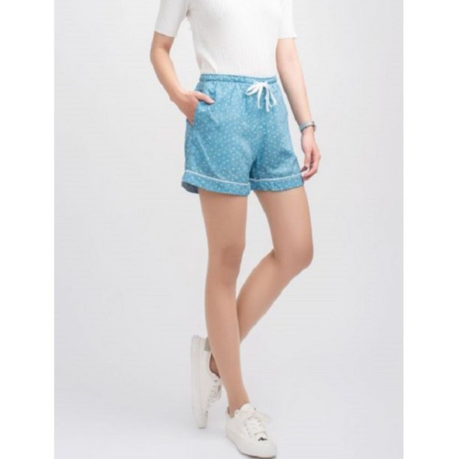 Quần Shorts lanh Nữ TOKYOLIFE họa tiết bắt mắt I9SHP003G