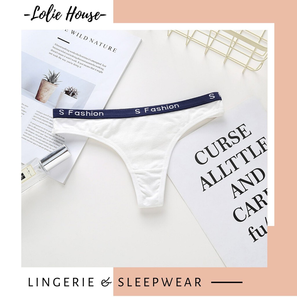 Quần lót lọt khe nữ cotton S Fashion dáng thể thao sport sexy LOLIE HOUSE - LK3 | BigBuy360 - bigbuy360.vn