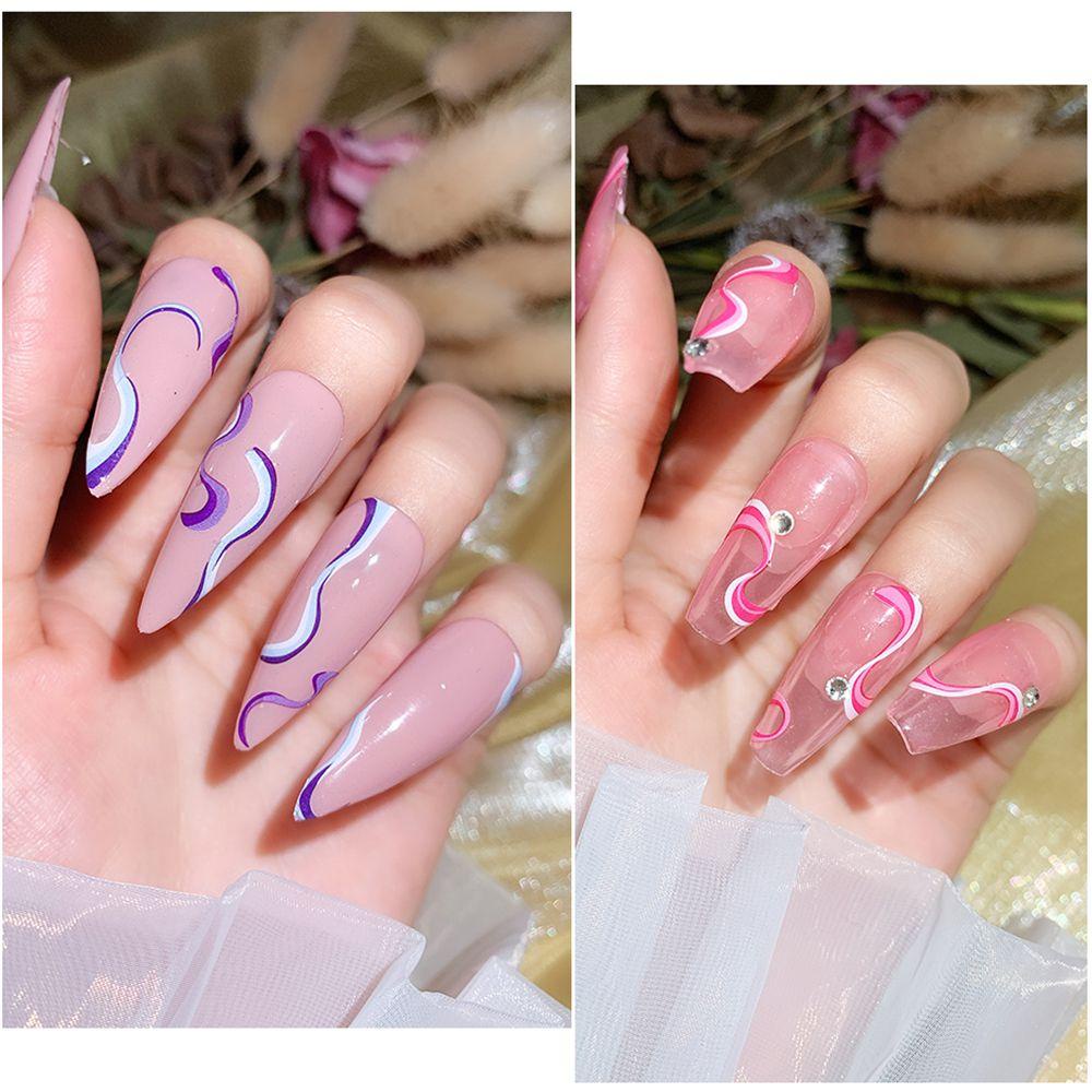 Hình Dán Móng Tay DIY|Dải Quấn Trừu Tượng