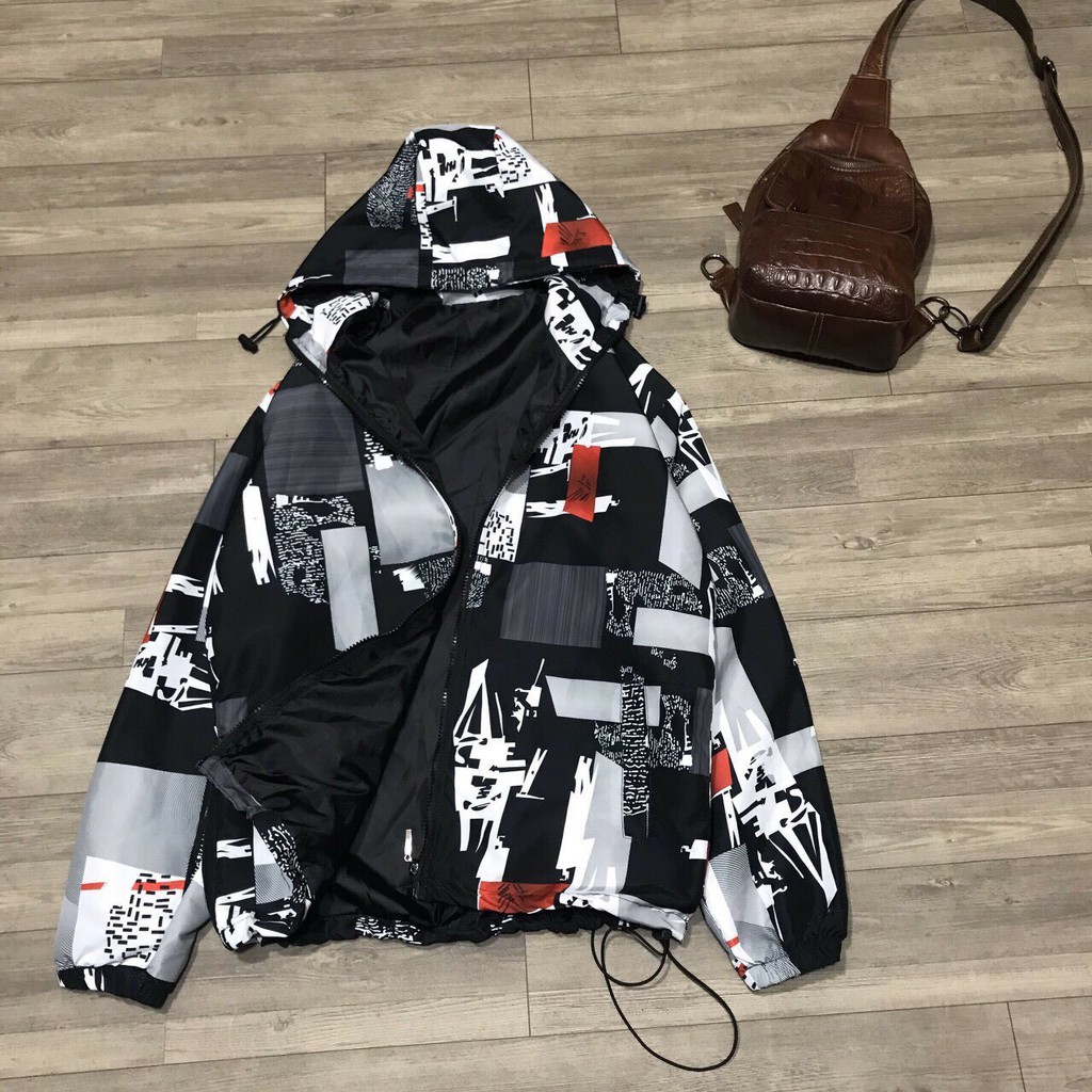 &lt; FREESHIP &gt; Áo khoác dù 3d unisex 2 lớp lót dù vải đẹp hot trent 2020, có túi trong