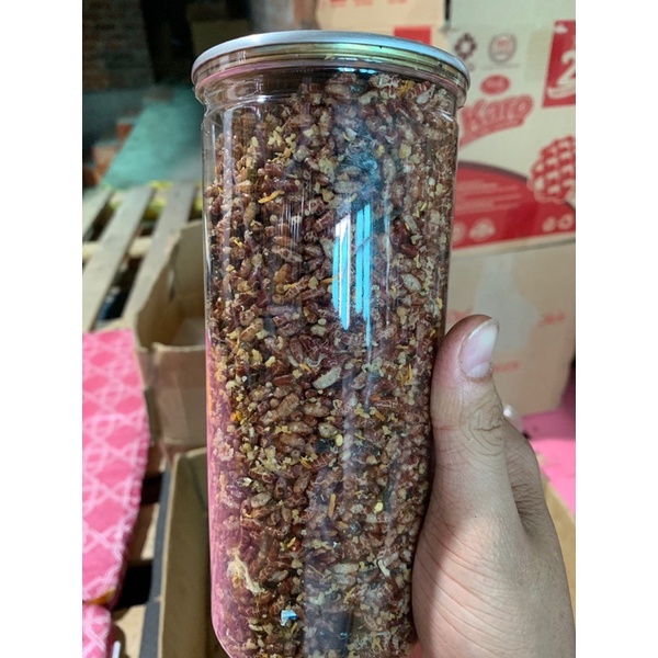gạo lứt sấy chà bông rong biển (hũ 320gr) gạo lứt rong biển, chà bông, rong biển tỏi