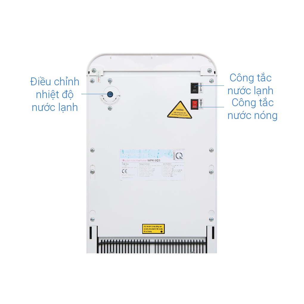 Máy lọc nước tích hợp nóng lạnh KoriHome series 9 WPK-903