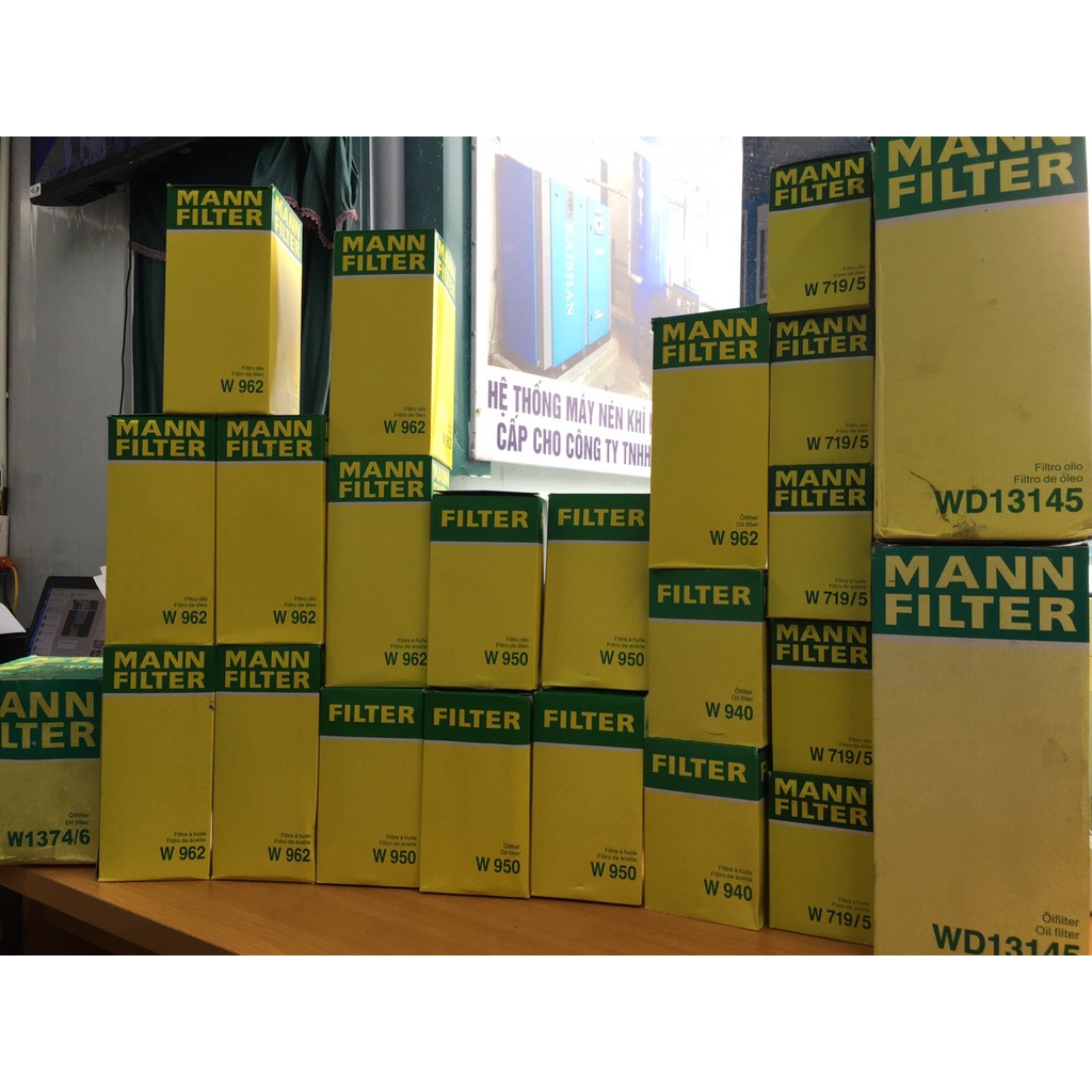 Lọc dầu máy nén khí, lọc mann W950, OIL filter